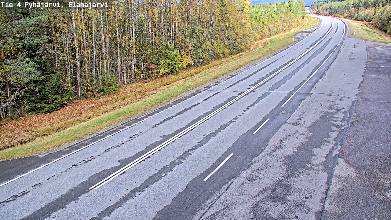 Weather Camera Image Road 4 Pyhäjärvi, Elämäjärvi, Pyhäjärvi, Pohjois-Pohjanmaa