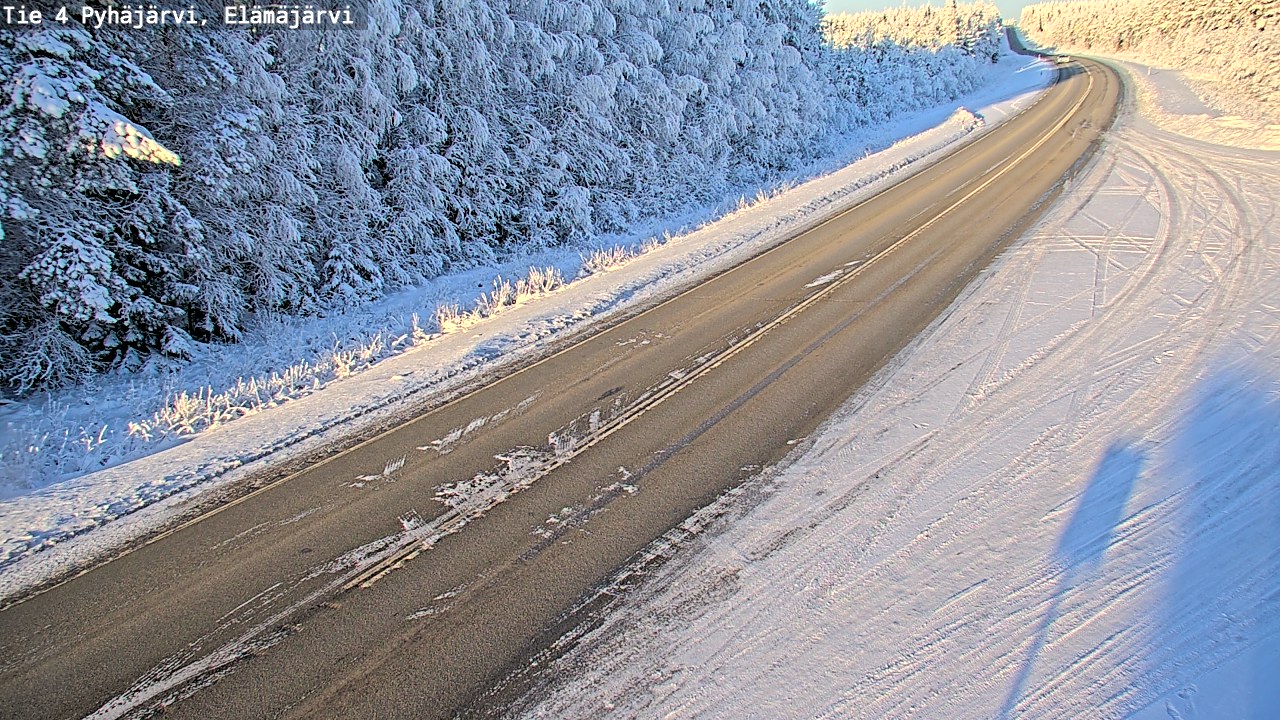 Weather Camera Image Road 4 Pyhäjärvi, Elämäjärvi, Pyhäjärvi, Pohjois-Pohjanmaa