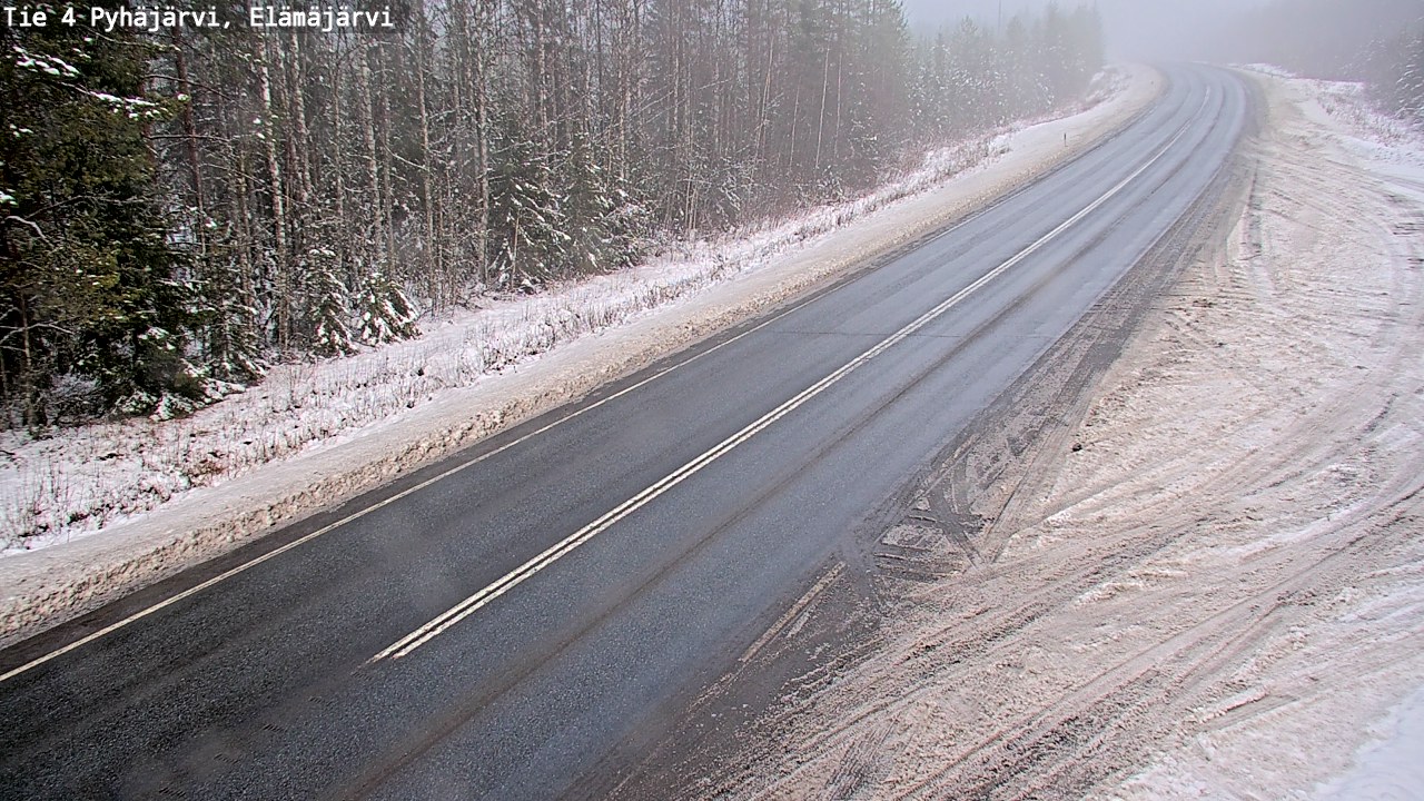 Weather Camera Image Väg 4 Pyhäjärvi, Elämäjärvi, Pyhäjärvi, Pohjois-Pohjanmaa