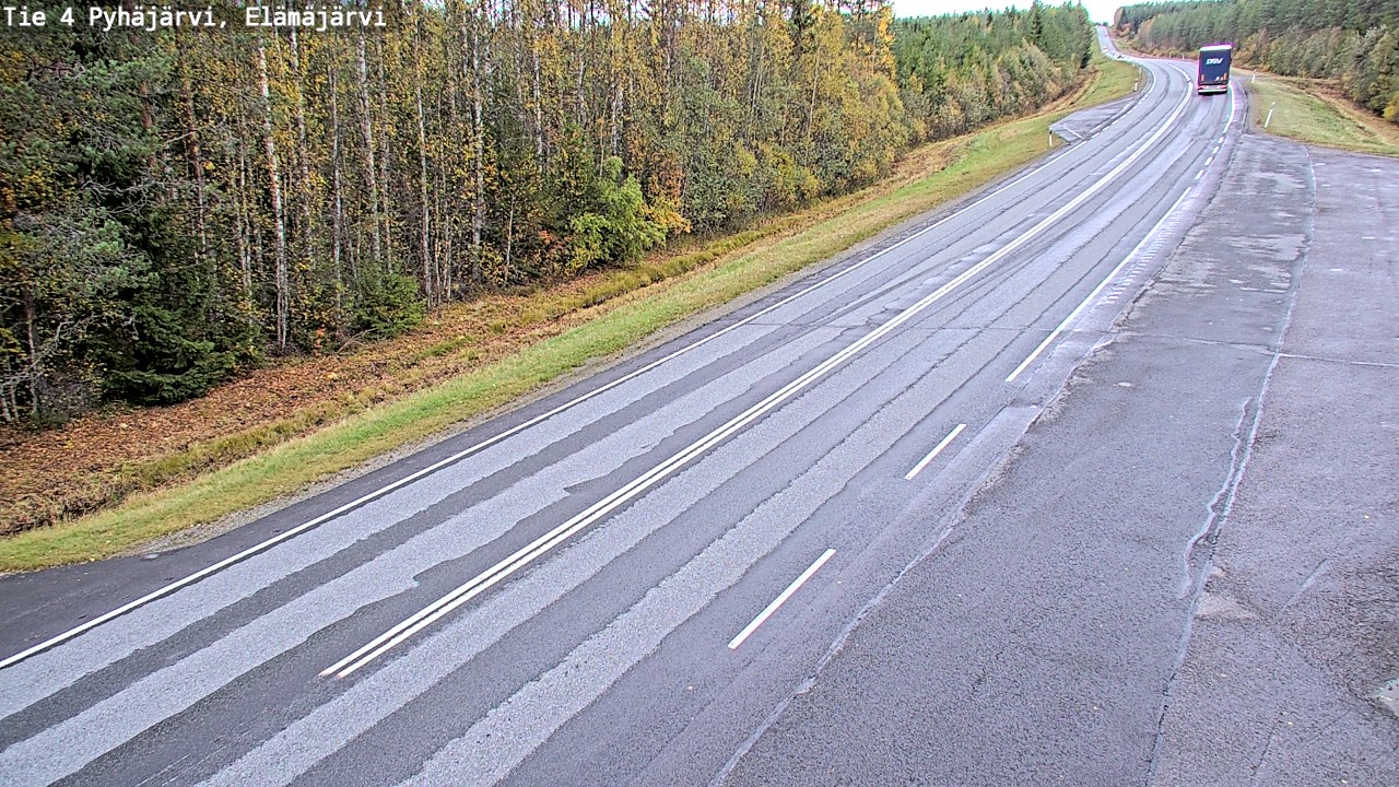 Weather Camera Image Road 4 Pyhäjärvi, Elämäjärvi, Pyhäjärvi, Pohjois-Pohjanmaa