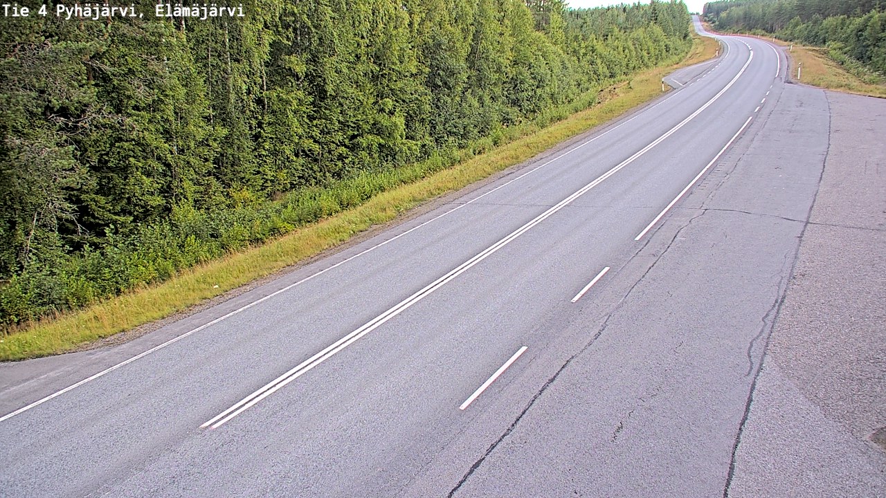Weather Camera Image Väg 4 Pyhäjärvi, Elämäjärvi, Pyhäjärvi, Pohjois-Pohjanmaa
