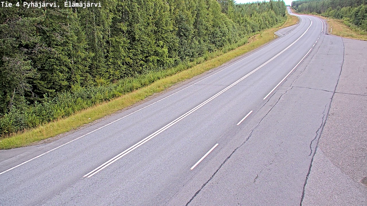Weather Camera Image Väg 4 Pyhäjärvi, Elämäjärvi, Pyhäjärvi, Pohjois-Pohjanmaa