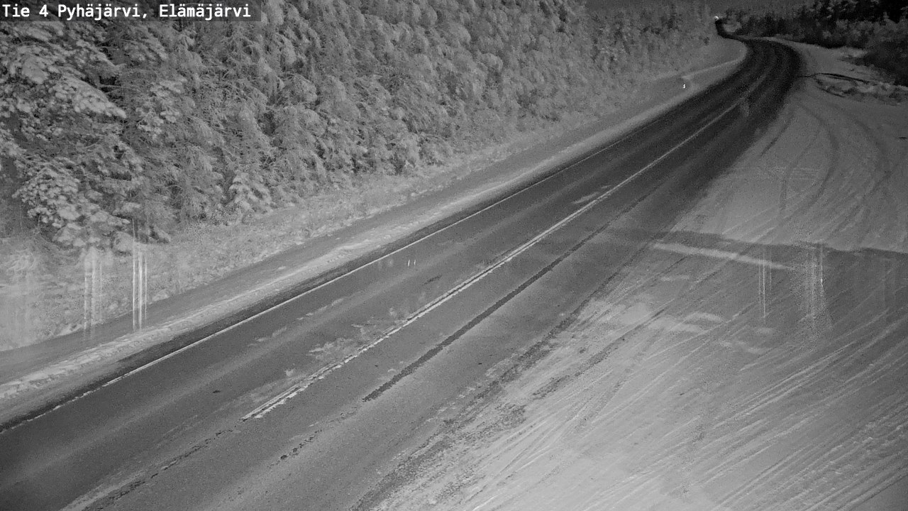 Weather Camera Image Road 4 Pyhäjärvi, Elämäjärvi, Pyhäjärvi, Pohjois-Pohjanmaa