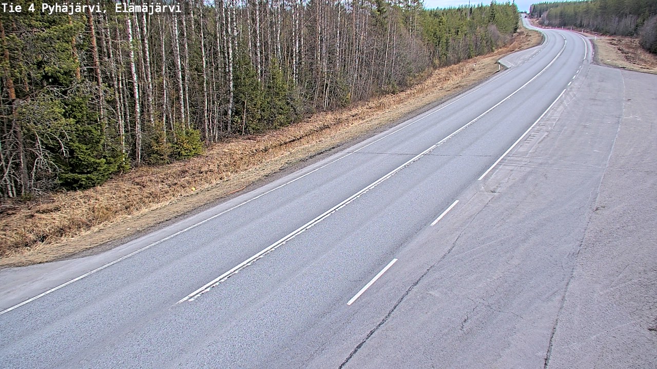 Weather Camera Image Road 4 Pyhäjärvi, Elämäjärvi, Pyhäjärvi, Pohjois-Pohjanmaa