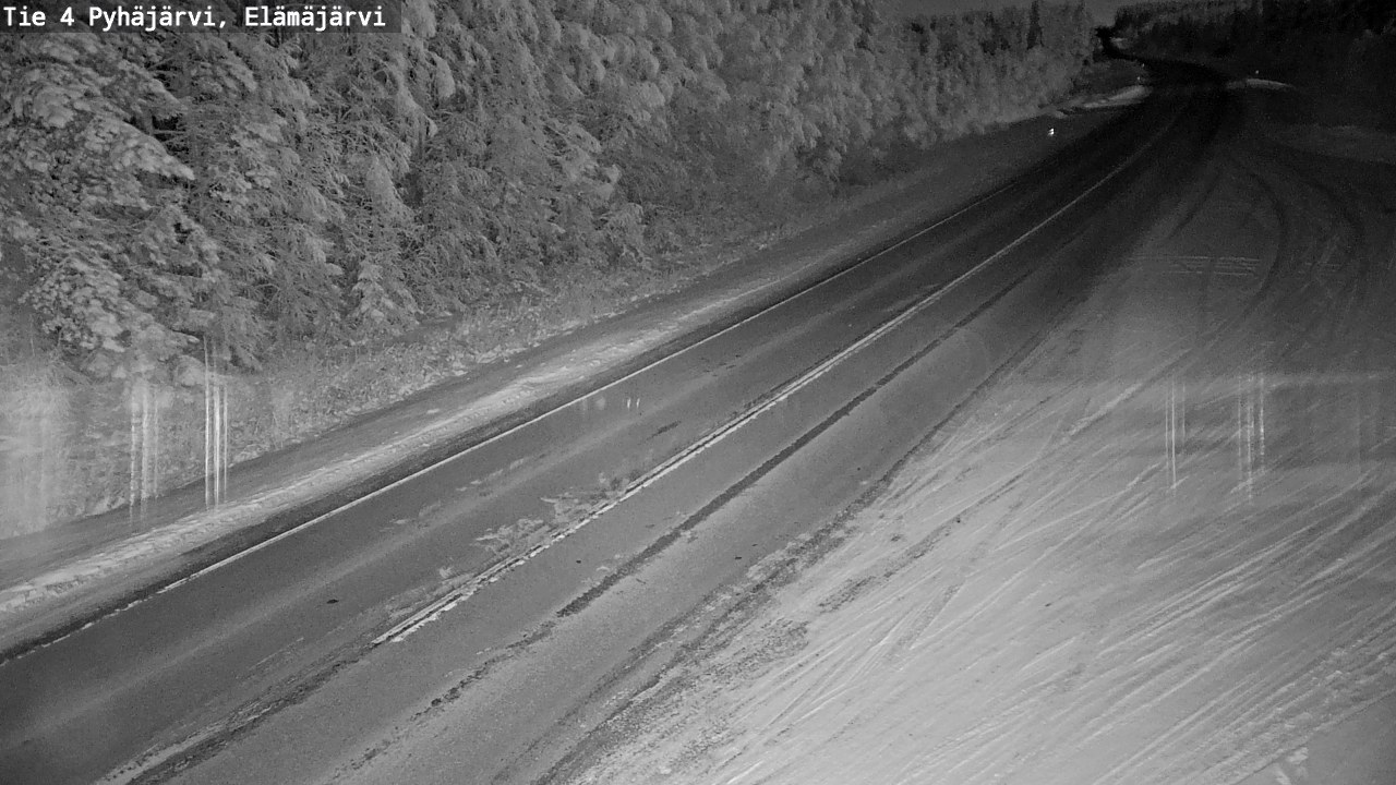 Weather Camera Image Road 4 Pyhäjärvi, Elämäjärvi, Pyhäjärvi, Pohjois-Pohjanmaa