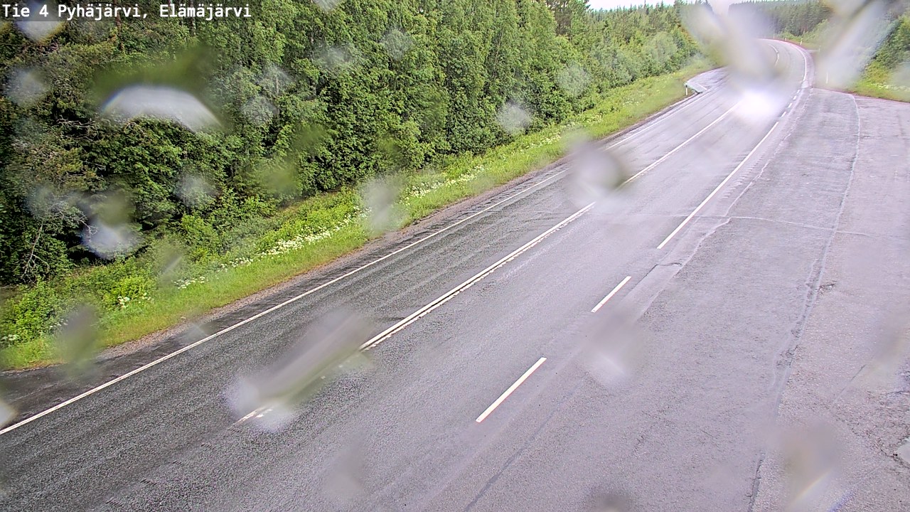 Weather Camera Image Road 4 Pyhäjärvi, Elämäjärvi, Pyhäjärvi, Pohjois-Pohjanmaa