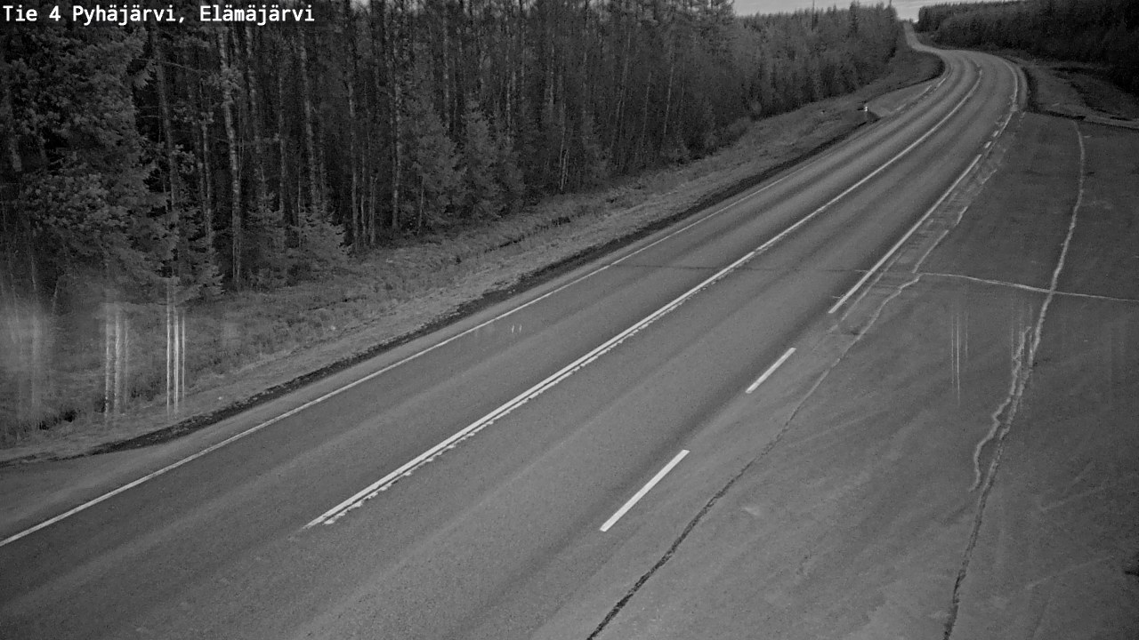 Weather Camera Image Road 4 Pyhäjärvi, Elämäjärvi, Pyhäjärvi, Pohjois-Pohjanmaa