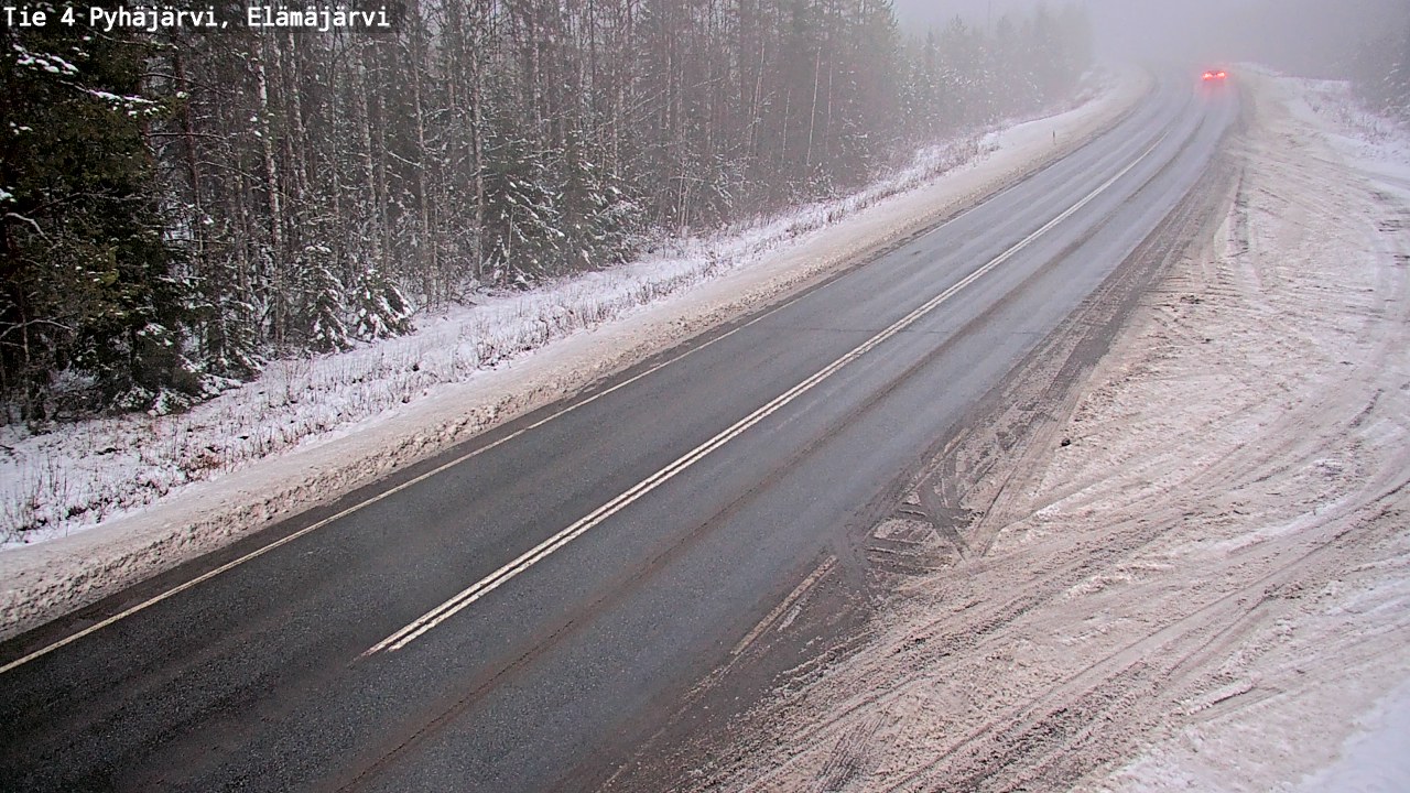 Weather Camera Image Väg 4 Pyhäjärvi, Elämäjärvi, Pyhäjärvi, Pohjois-Pohjanmaa