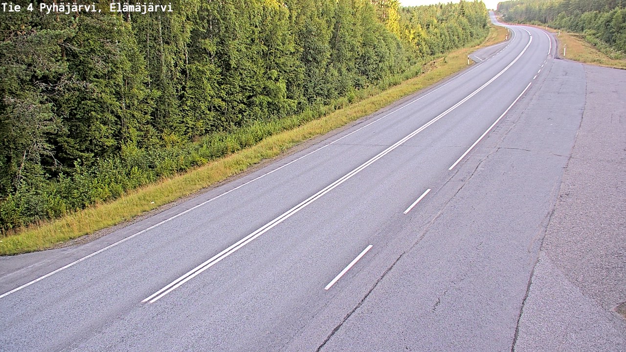 Weather Camera Image Väg 4 Pyhäjärvi, Elämäjärvi, Pyhäjärvi, Pohjois-Pohjanmaa