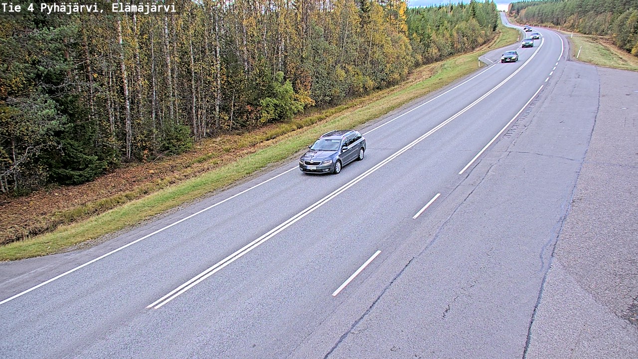 Weather Camera Image Väg 4 Pyhäjärvi, Elämäjärvi, Pyhäjärvi, Pohjois-Pohjanmaa