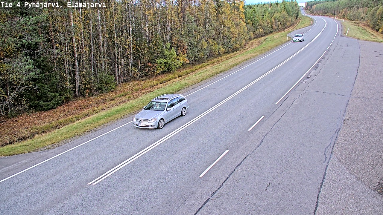 Weather Camera Image Väg 4 Pyhäjärvi, Elämäjärvi, Pyhäjärvi, Pohjois-Pohjanmaa