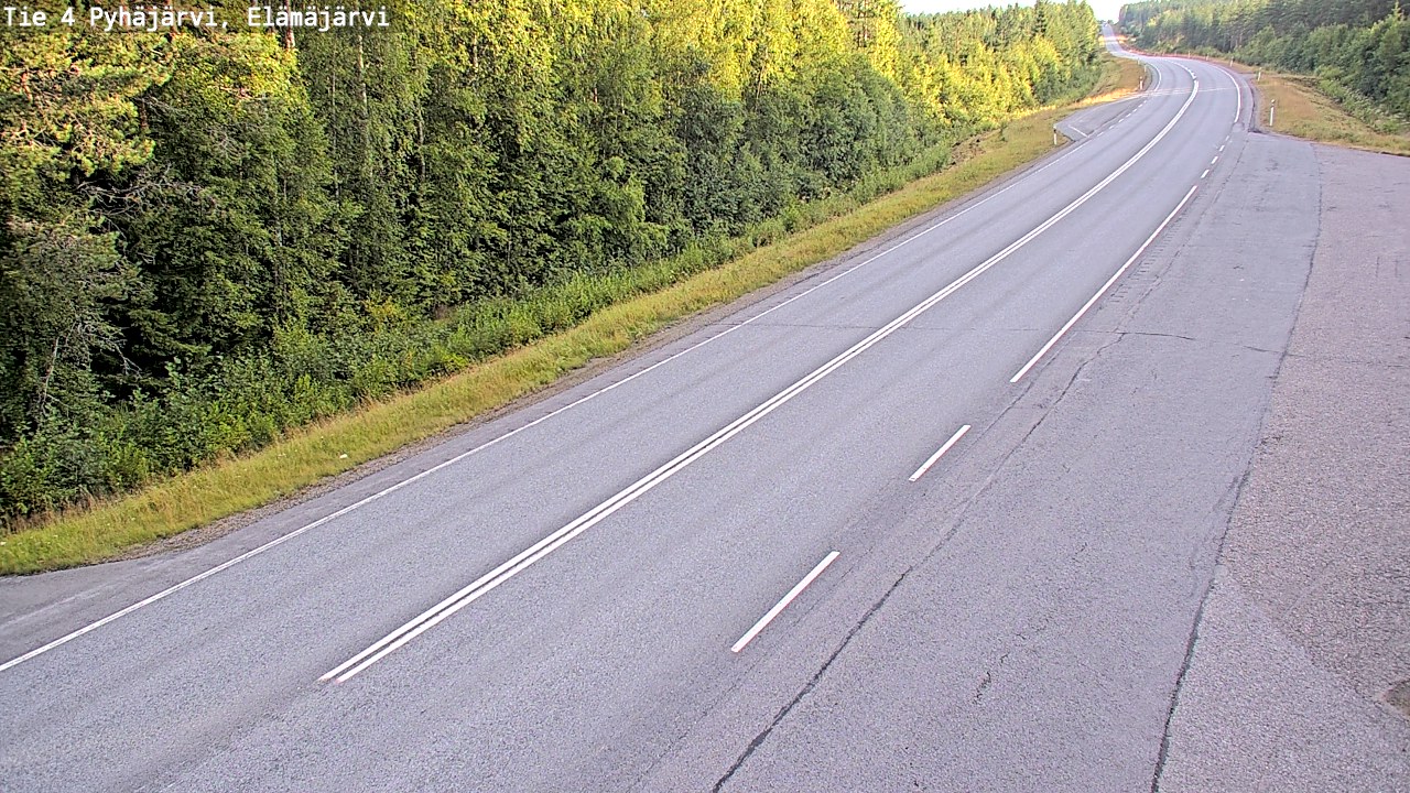 Weather Camera Image Väg 4 Pyhäjärvi, Elämäjärvi, Pyhäjärvi, Pohjois-Pohjanmaa