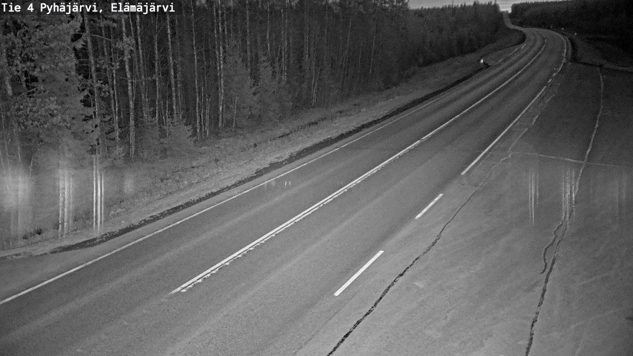 Weather Camera Image Road 4 Pyhäjärvi, Elämäjärvi, Pyhäjärvi, Pohjois-Pohjanmaa
