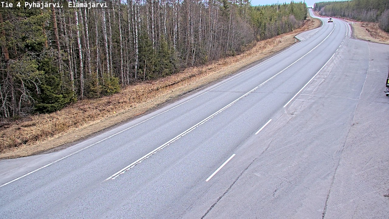Weather Camera Image Väg 4 Pyhäjärvi, Elämäjärvi, Pyhäjärvi, Pohjois-Pohjanmaa