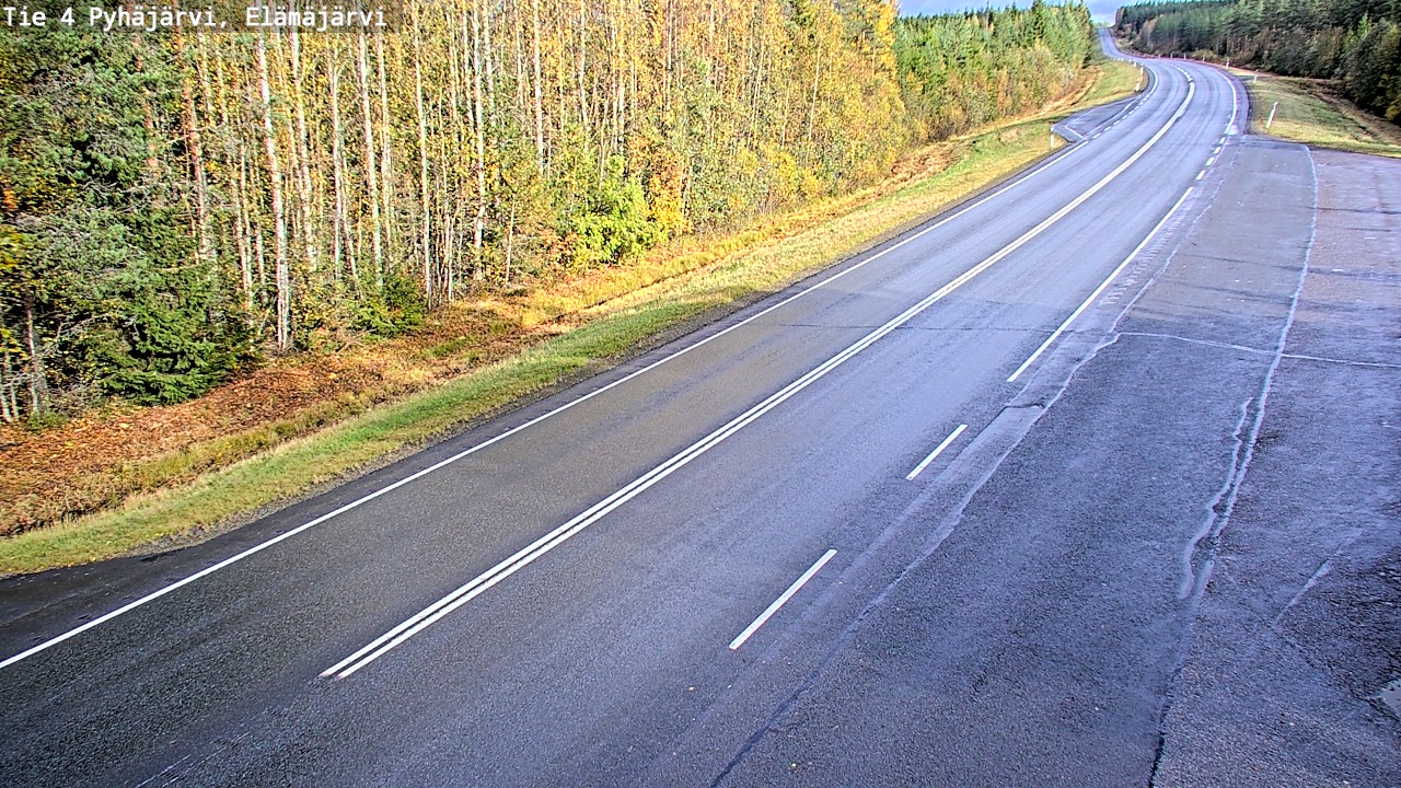 Weather Camera Image Road 4 Pyhäjärvi, Elämäjärvi, Pyhäjärvi, Pohjois-Pohjanmaa