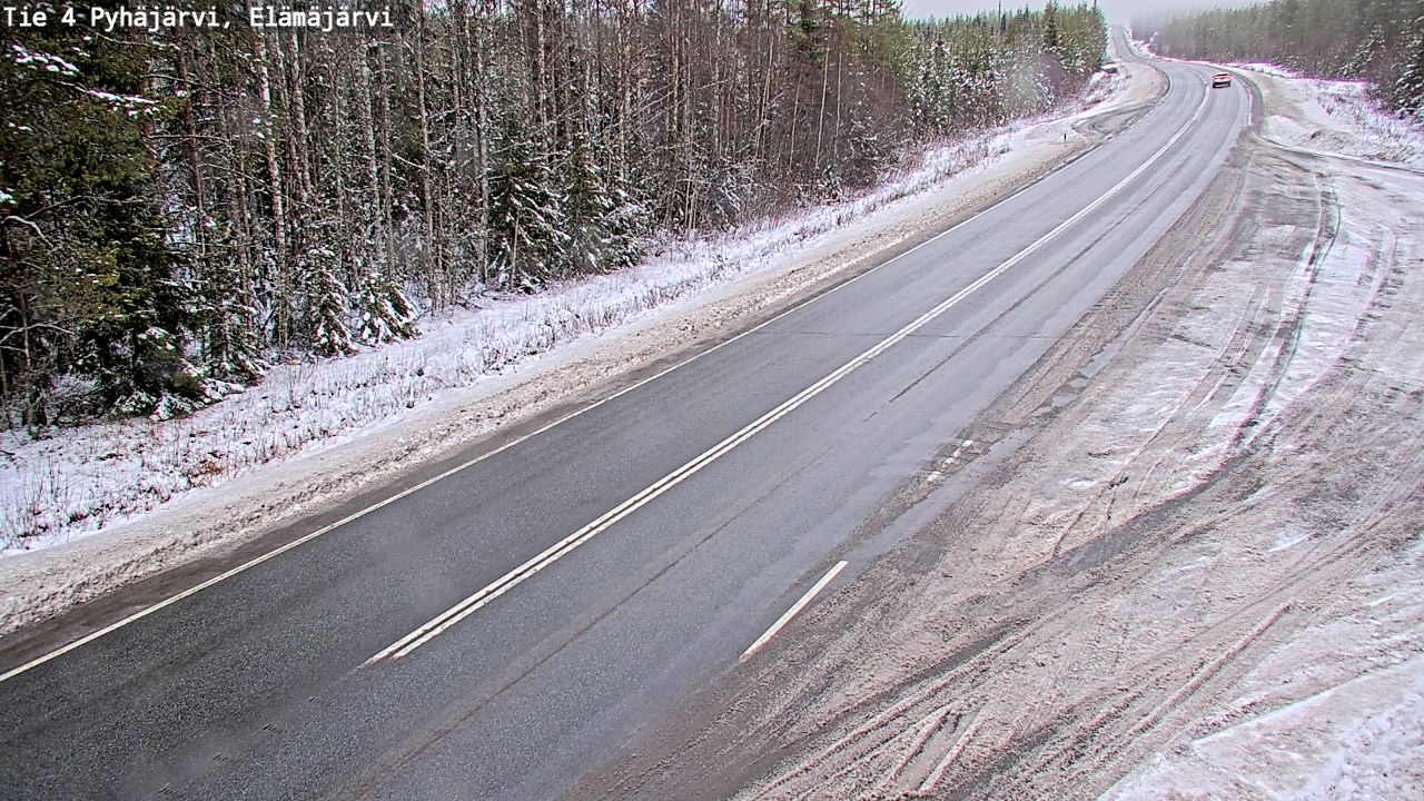 Weather Camera Image Väg 4 Pyhäjärvi, Elämäjärvi, Pyhäjärvi, Pohjois-Pohjanmaa