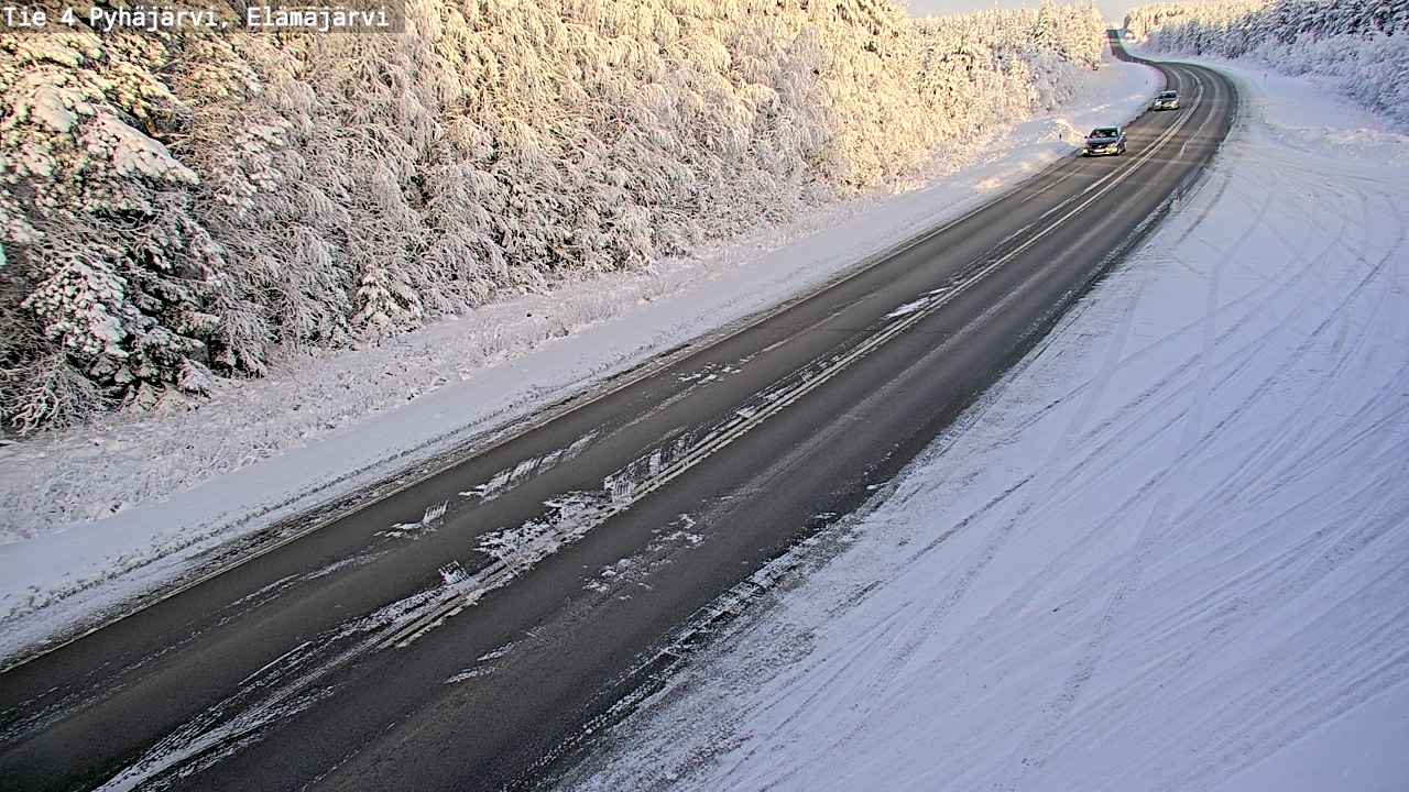 Weather Camera Image Road 4 Pyhäjärvi, Elämäjärvi, Pyhäjärvi, Pohjois-Pohjanmaa