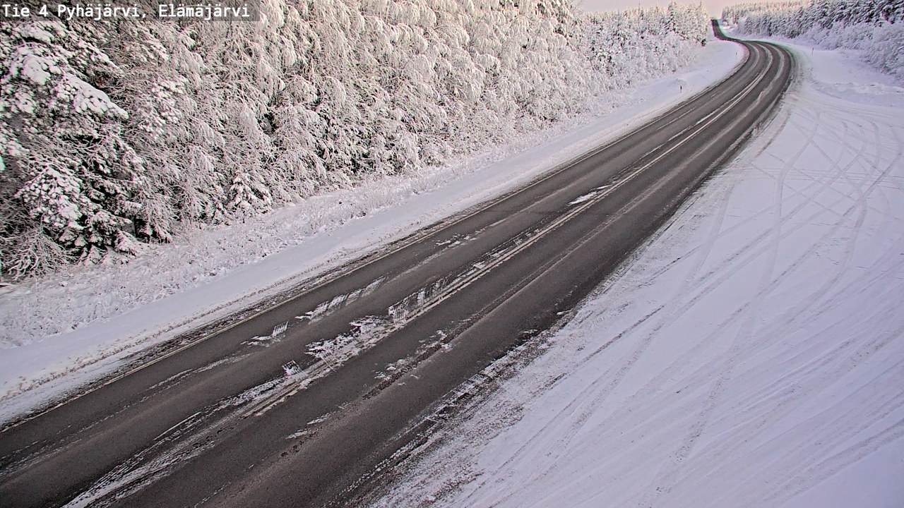 Weather Camera Image Road 4 Pyhäjärvi, Elämäjärvi, Pyhäjärvi, Pohjois-Pohjanmaa