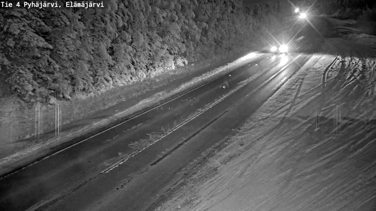 Weather Camera Image Road 4 Pyhäjärvi, Elämäjärvi, Pyhäjärvi, Pohjois-Pohjanmaa