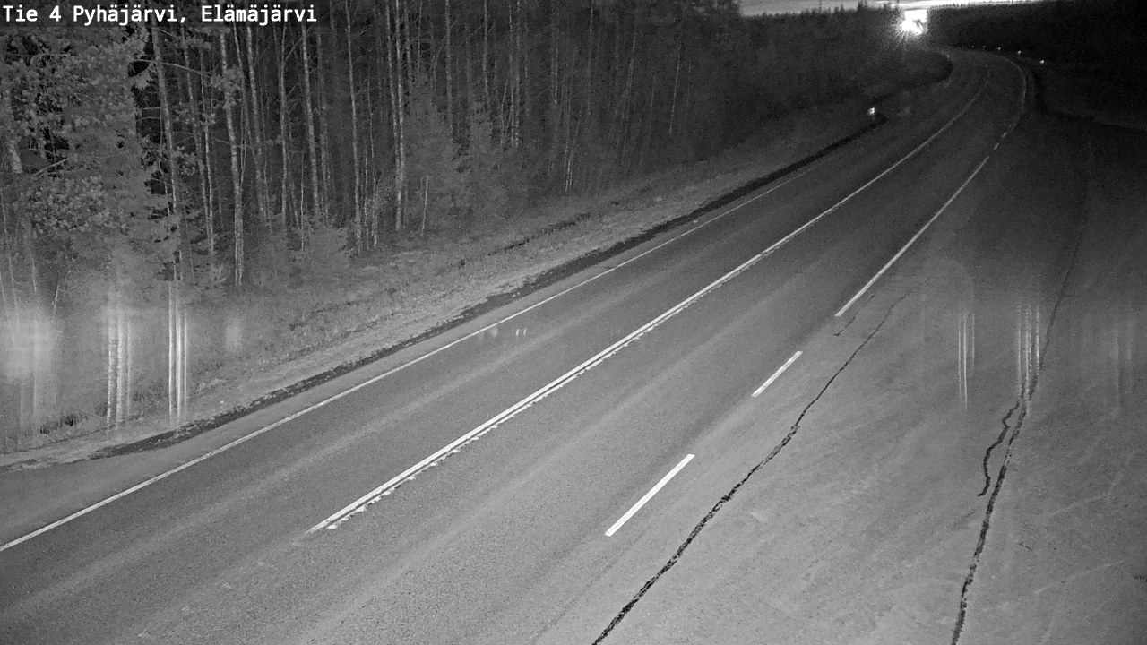 Weather Camera Image Road 4 Pyhäjärvi, Elämäjärvi, Pyhäjärvi, Pohjois-Pohjanmaa
