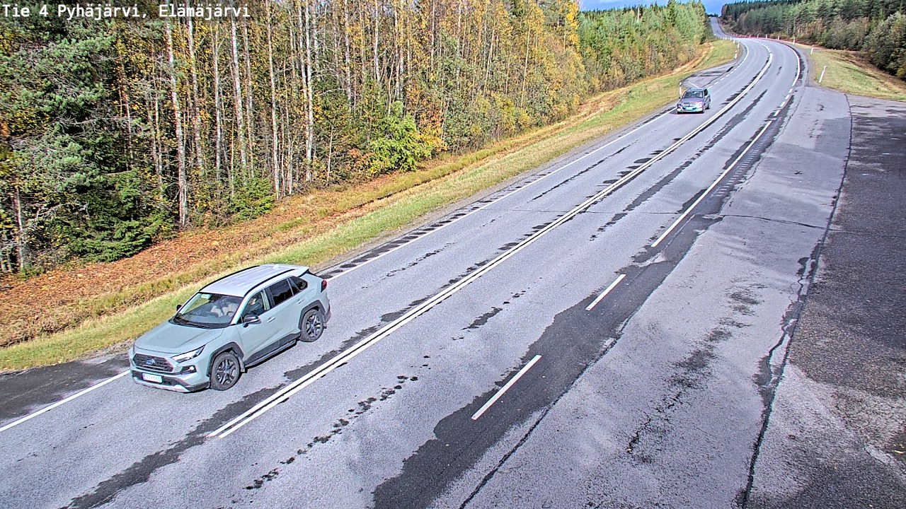 Weather Camera Image Road 4 Pyhäjärvi, Elämäjärvi, Pyhäjärvi, Pohjois-Pohjanmaa