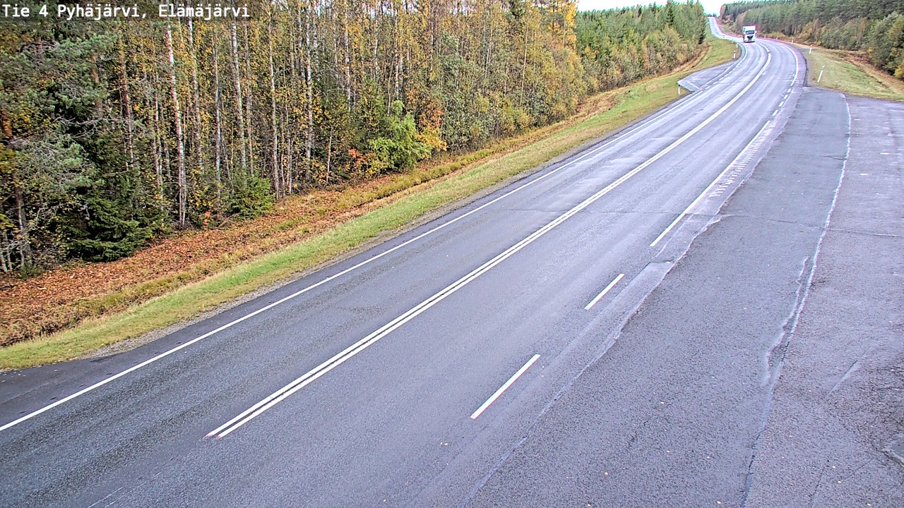 Weather Camera Image Road 4 Pyhäjärvi, Elämäjärvi, Pyhäjärvi, Pohjois-Pohjanmaa