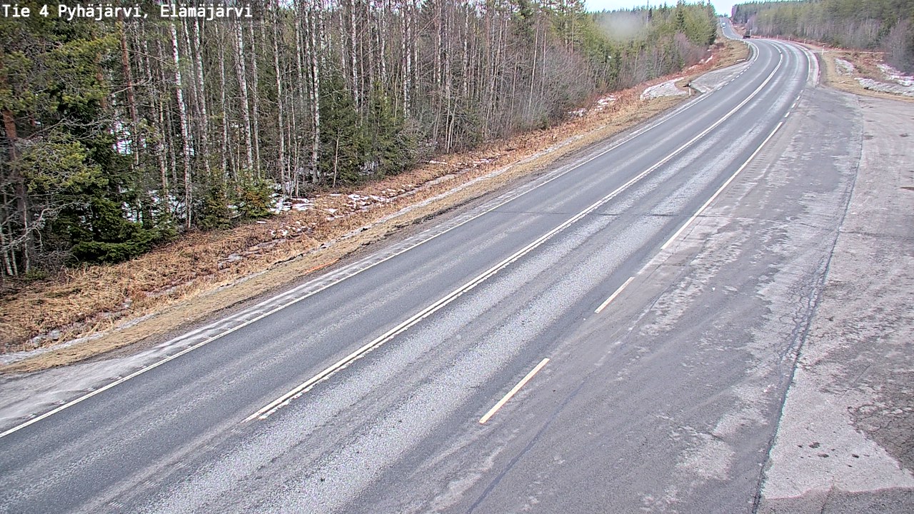 Weather Camera Image Väg 4 Pyhäjärvi, Elämäjärvi, Pyhäjärvi, Pohjois-Pohjanmaa