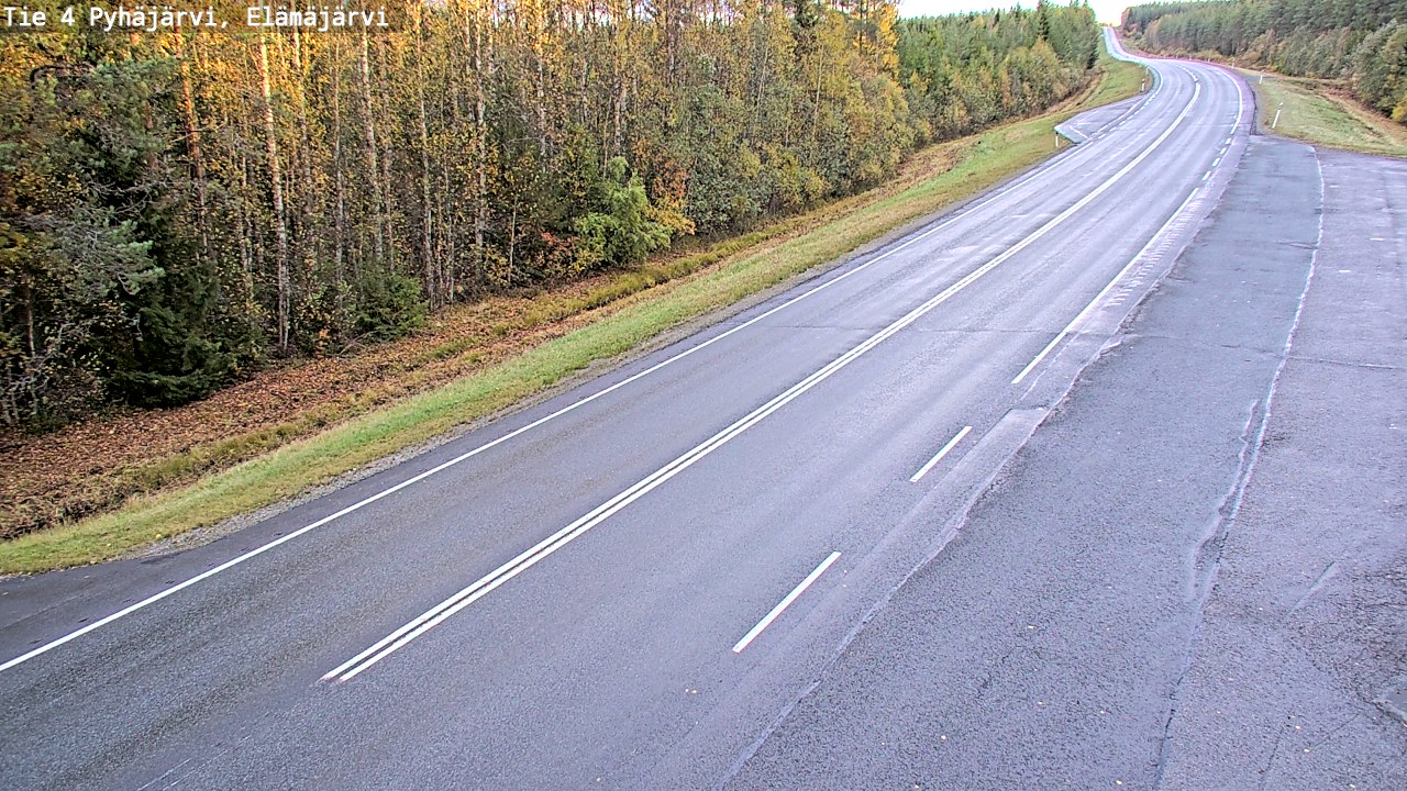 Weather Camera Image Road 4 Pyhäjärvi, Elämäjärvi, Pyhäjärvi, Pohjois-Pohjanmaa