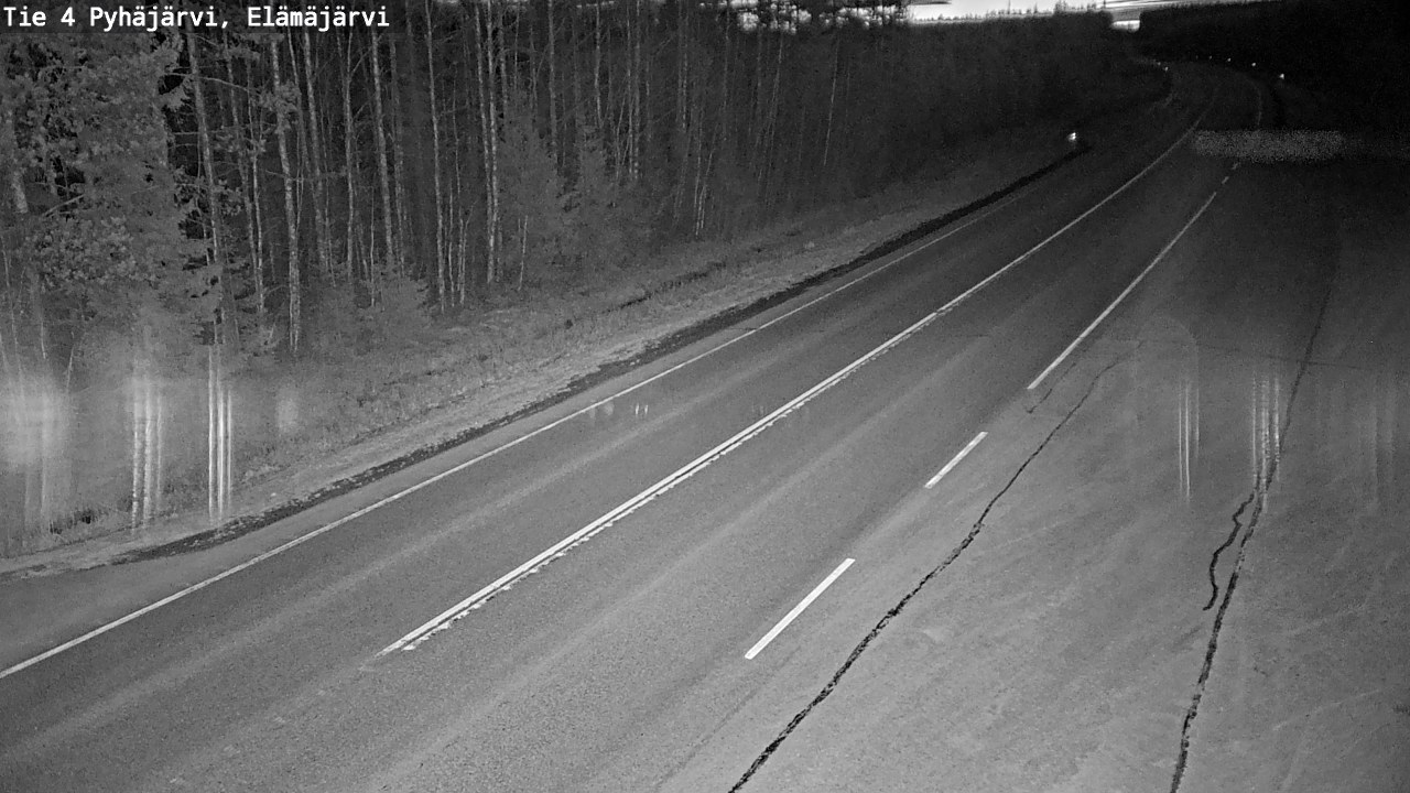 Weather Camera Image Road 4 Pyhäjärvi, Elämäjärvi, Pyhäjärvi, Pohjois-Pohjanmaa