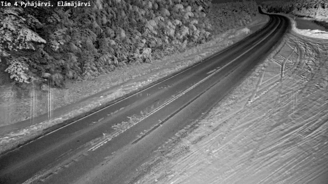Weather Camera Image Road 4 Pyhäjärvi, Elämäjärvi, Pyhäjärvi, Pohjois-Pohjanmaa