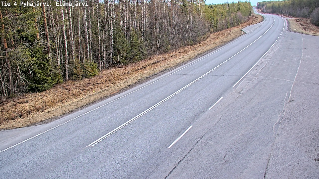 Weather Camera Image Väg 4 Pyhäjärvi, Elämäjärvi, Pyhäjärvi, Pohjois-Pohjanmaa
