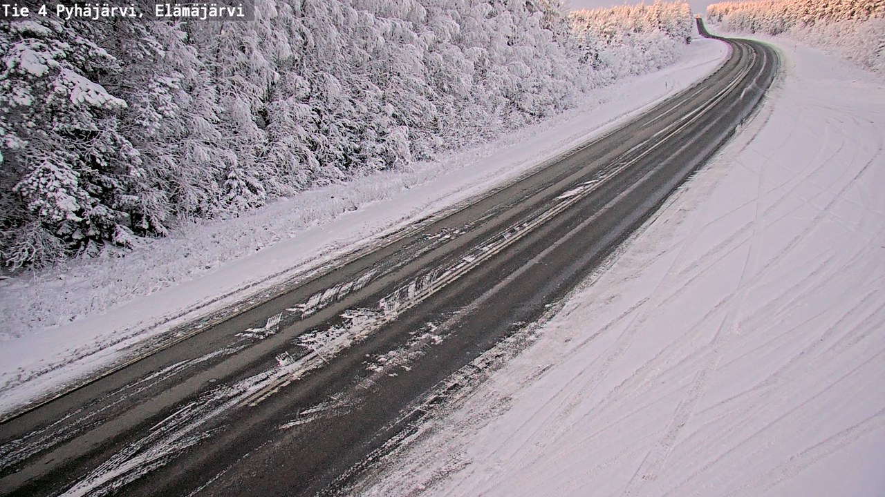 Weather Camera Image Väg 4 Pyhäjärvi, Elämäjärvi, Pyhäjärvi, Pohjois-Pohjanmaa