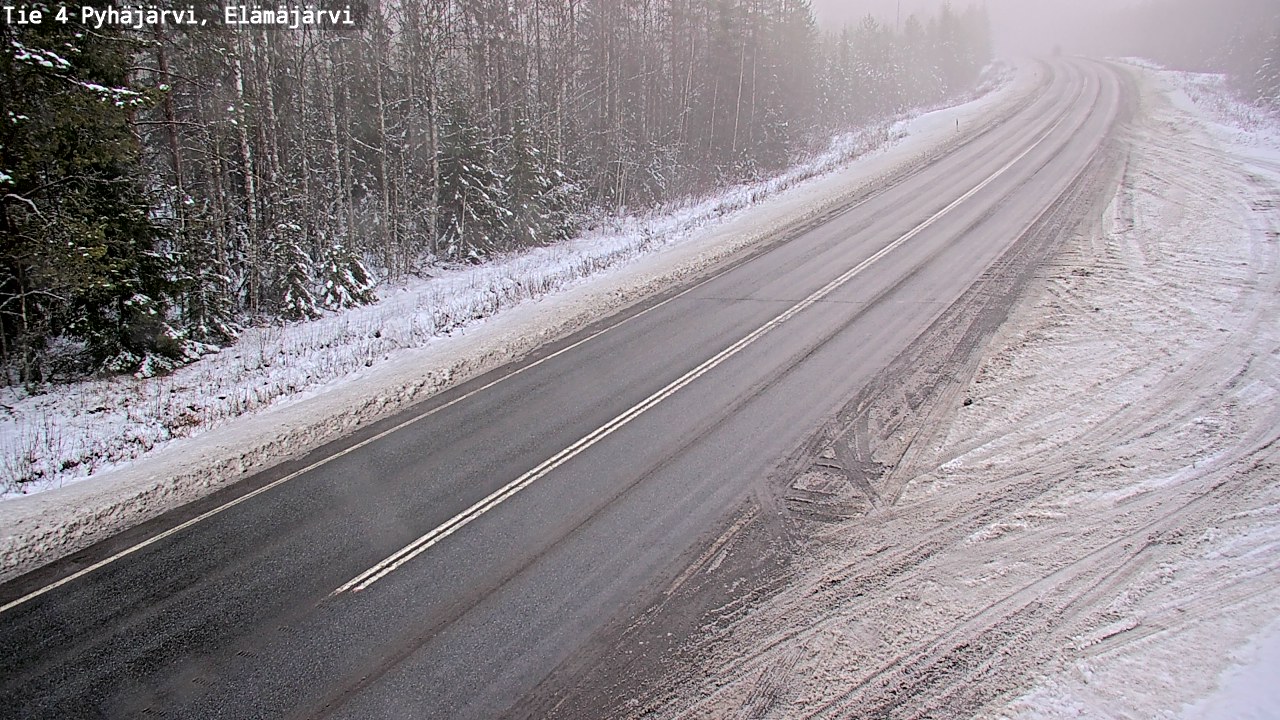 Weather Camera Image Väg 4 Pyhäjärvi, Elämäjärvi, Pyhäjärvi, Pohjois-Pohjanmaa