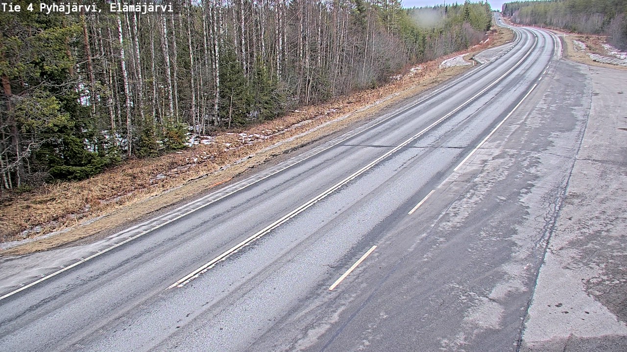 Weather Camera Image Väg 4 Pyhäjärvi, Elämäjärvi, Pyhäjärvi, Pohjois-Pohjanmaa
