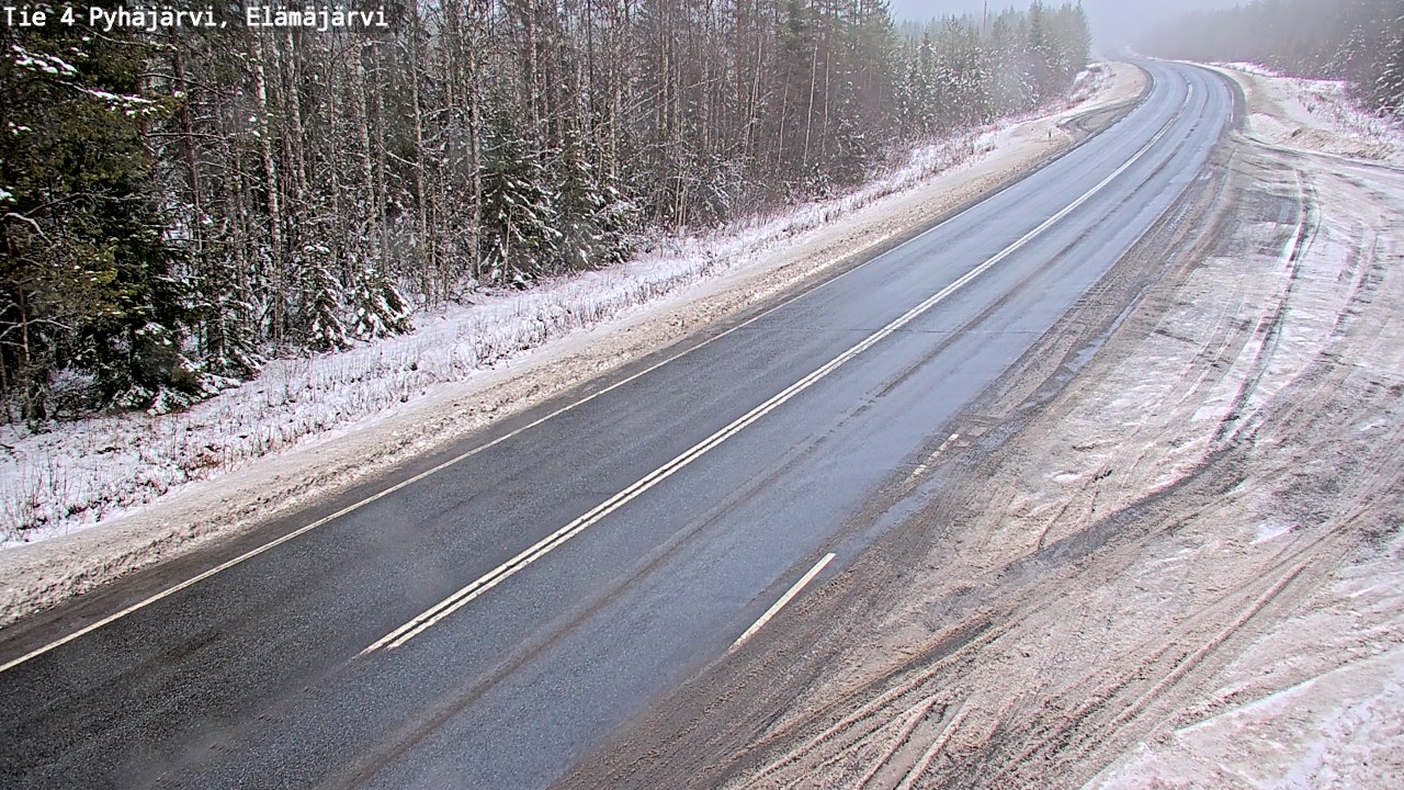 Weather Camera Image Väg 4 Pyhäjärvi, Elämäjärvi, Pyhäjärvi, Pohjois-Pohjanmaa
