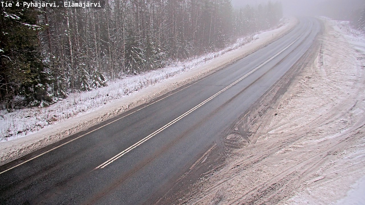 Weather Camera Image Väg 4 Pyhäjärvi, Elämäjärvi, Pyhäjärvi, Pohjois-Pohjanmaa