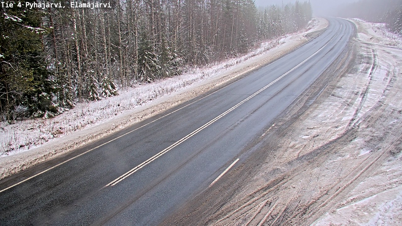 Weather Camera Image Väg 4 Pyhäjärvi, Elämäjärvi, Pyhäjärvi, Pohjois-Pohjanmaa