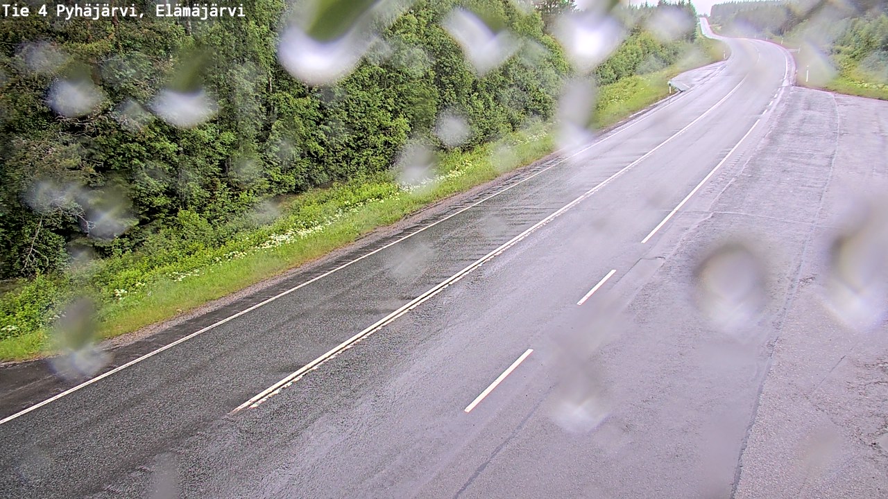 Weather Camera Image Väg 4 Pyhäjärvi, Elämäjärvi, Pyhäjärvi, Pohjois-Pohjanmaa