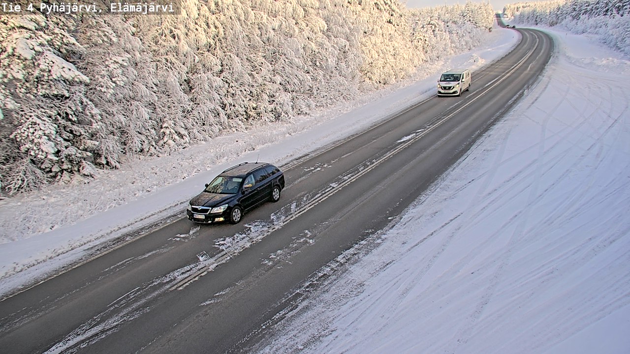 Weather Camera Image Road 4 Pyhäjärvi, Elämäjärvi, Pyhäjärvi, Pohjois-Pohjanmaa