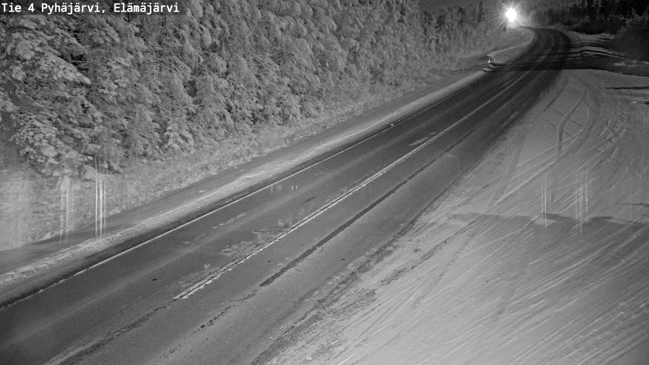 Weather Camera Image Road 4 Pyhäjärvi, Elämäjärvi, Pyhäjärvi, Pohjois-Pohjanmaa