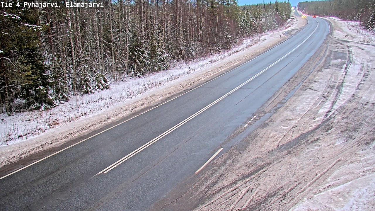 Weather Camera Image Väg 4 Pyhäjärvi, Elämäjärvi, Pyhäjärvi, Pohjois-Pohjanmaa