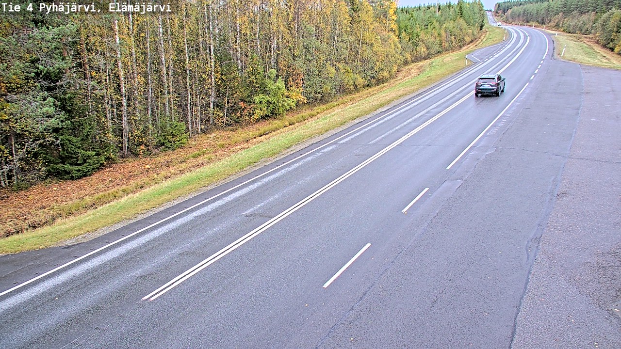 Weather Camera Image Road 4 Pyhäjärvi, Elämäjärvi, Pyhäjärvi, Pohjois-Pohjanmaa