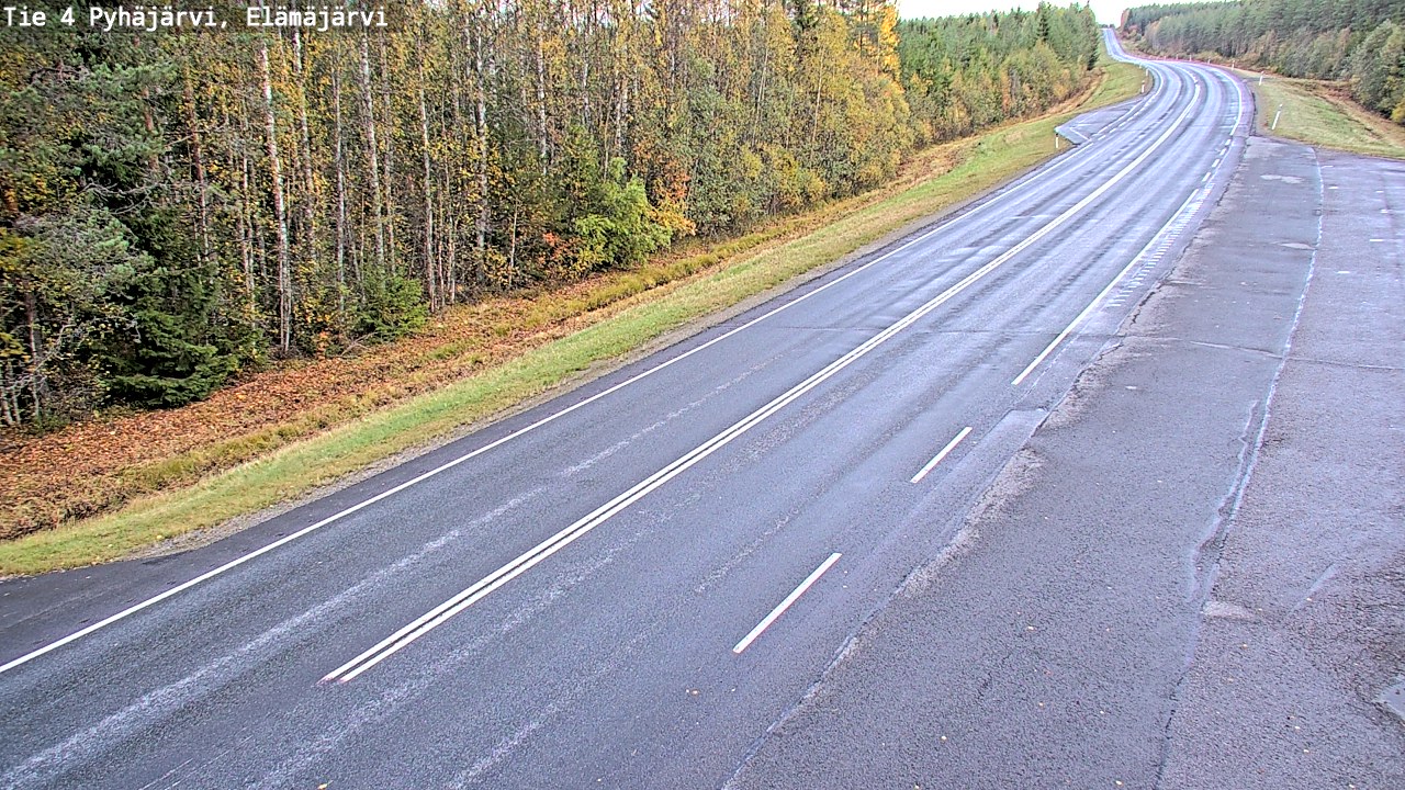 Weather Camera Image Road 4 Pyhäjärvi, Elämäjärvi, Pyhäjärvi, Pohjois-Pohjanmaa