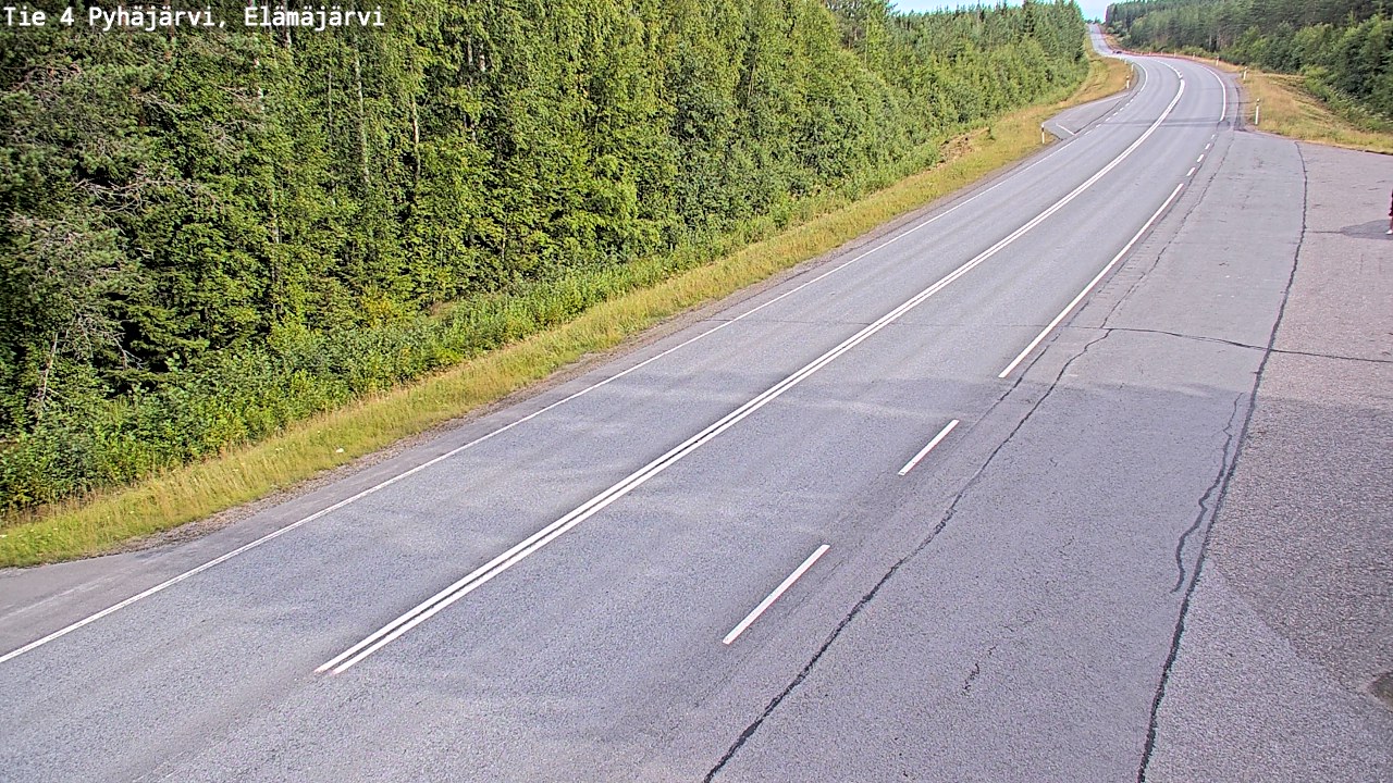 Weather Camera Image Väg 4 Pyhäjärvi, Elämäjärvi, Pyhäjärvi, Pohjois-Pohjanmaa
