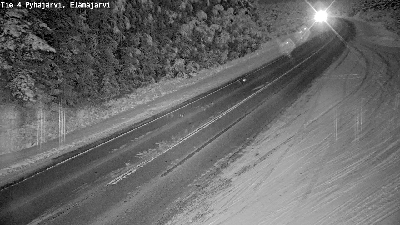 Weather Camera Image Road 4 Pyhäjärvi, Elämäjärvi, Pyhäjärvi, Pohjois-Pohjanmaa