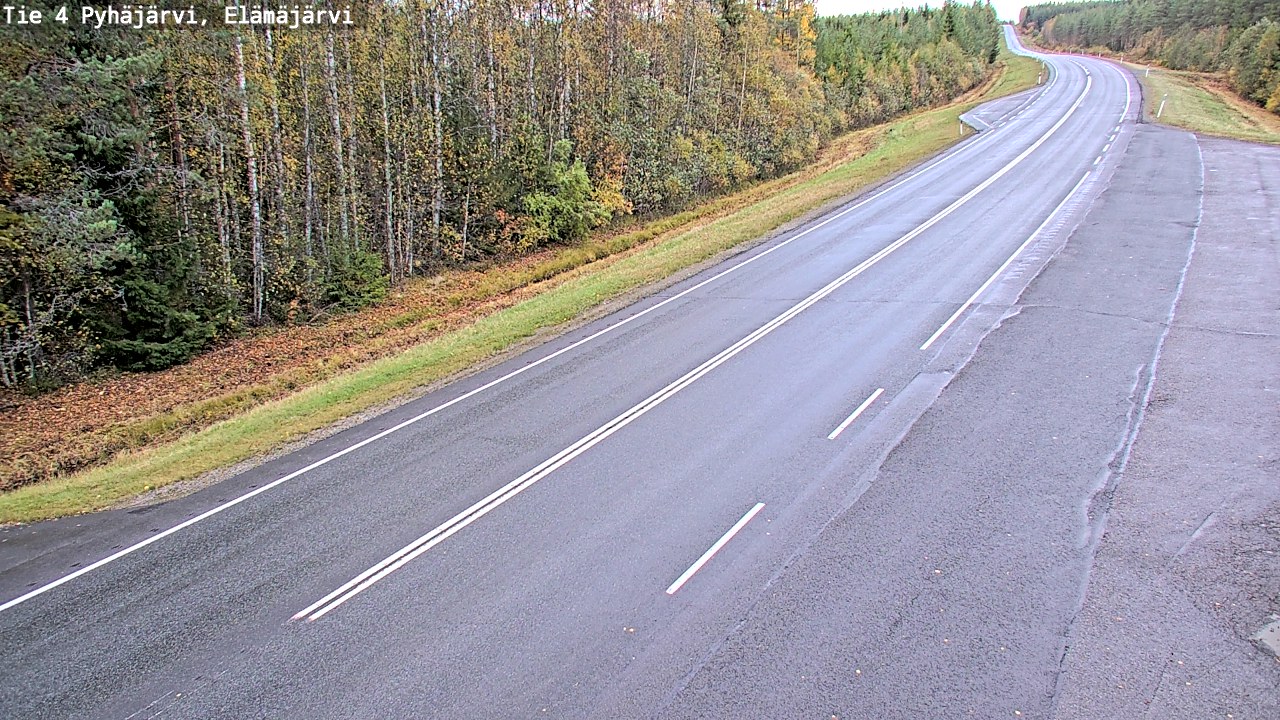 Weather Camera Image Road 4 Pyhäjärvi, Elämäjärvi, Pyhäjärvi, Pohjois-Pohjanmaa