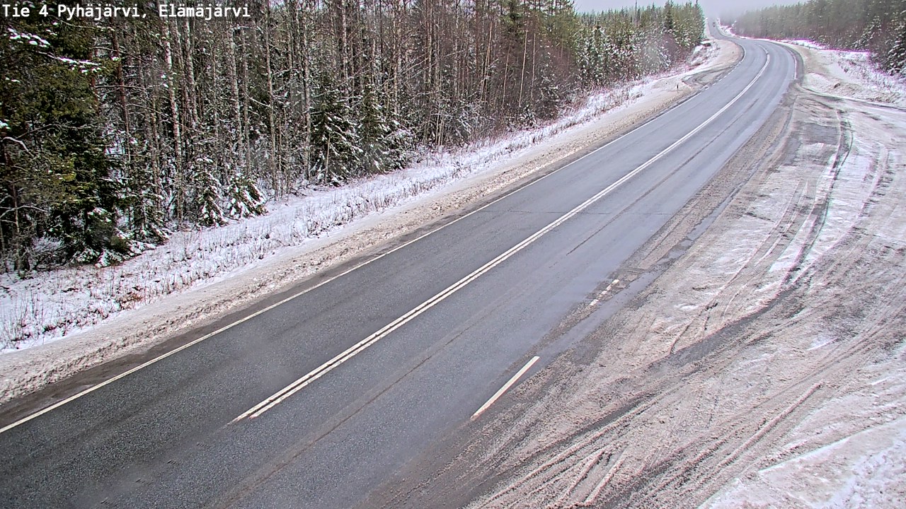 Weather Camera Image Väg 4 Pyhäjärvi, Elämäjärvi, Pyhäjärvi, Pohjois-Pohjanmaa