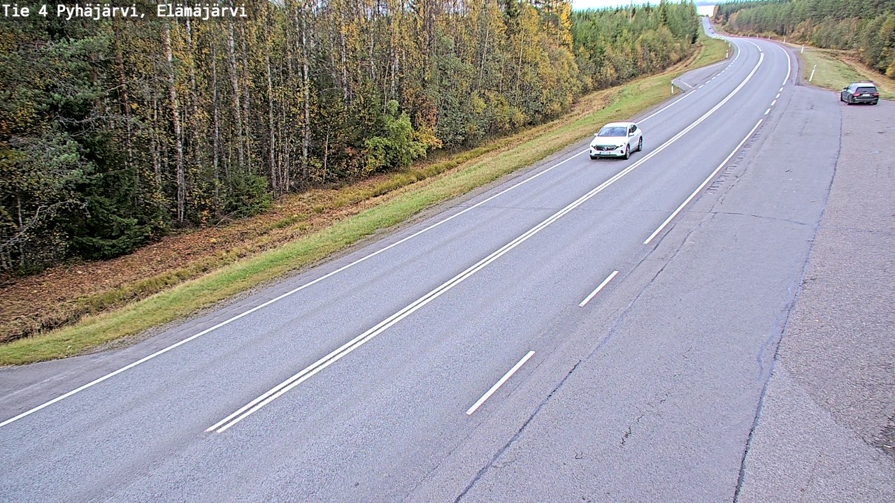 Weather Camera Image Väg 4 Pyhäjärvi, Elämäjärvi, Pyhäjärvi, Pohjois-Pohjanmaa
