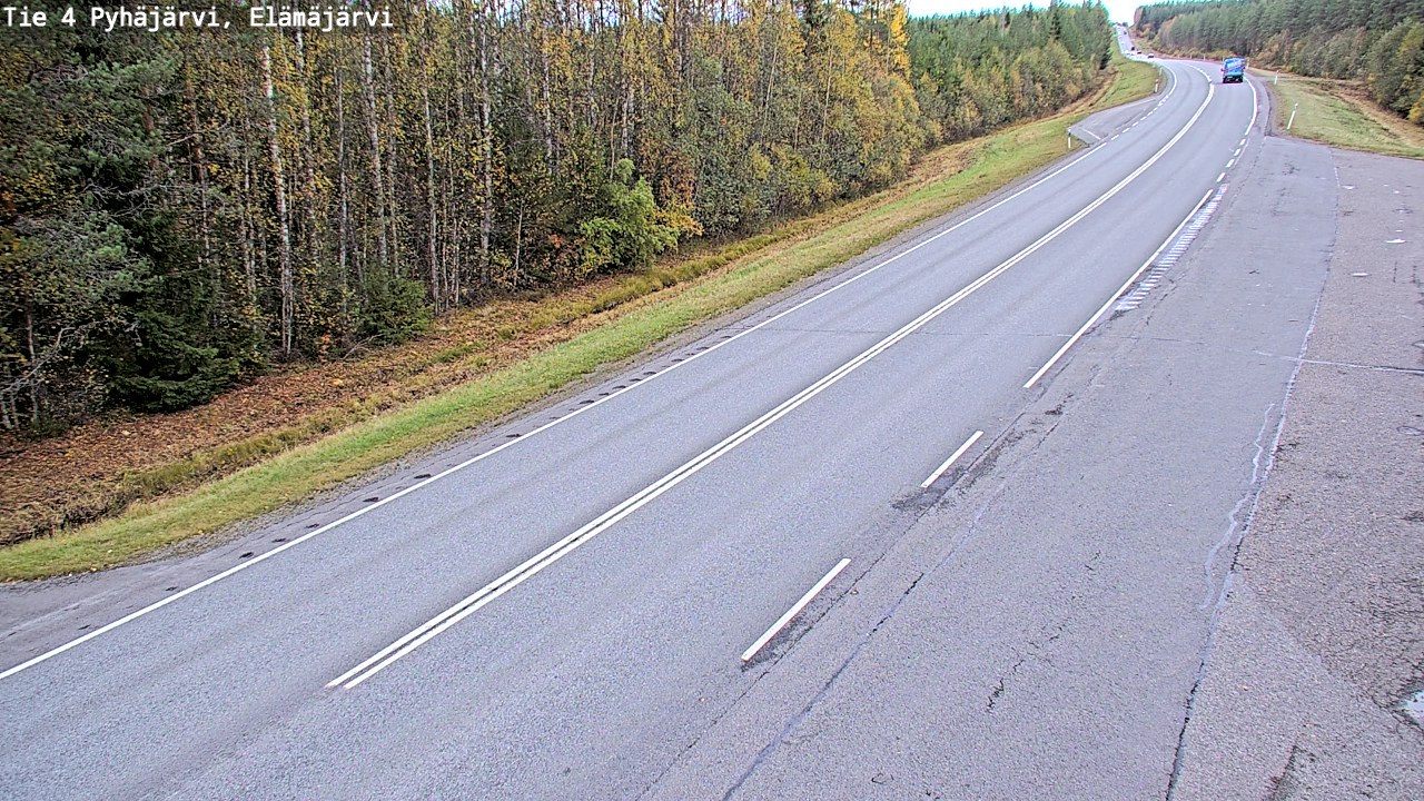 Weather Camera Image Road 4 Pyhäjärvi, Elämäjärvi, Pyhäjärvi, Pohjois-Pohjanmaa
