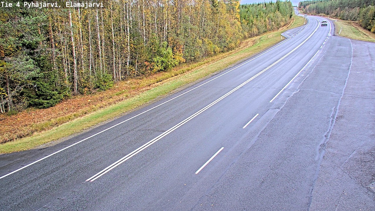 Weather Camera Image Road 4 Pyhäjärvi, Elämäjärvi, Pyhäjärvi, Pohjois-Pohjanmaa